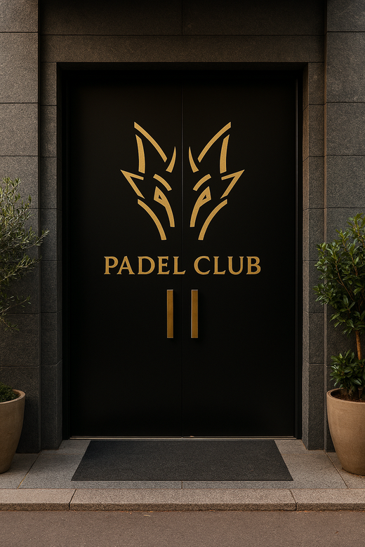Los Dragos Padel Club entrance doors
