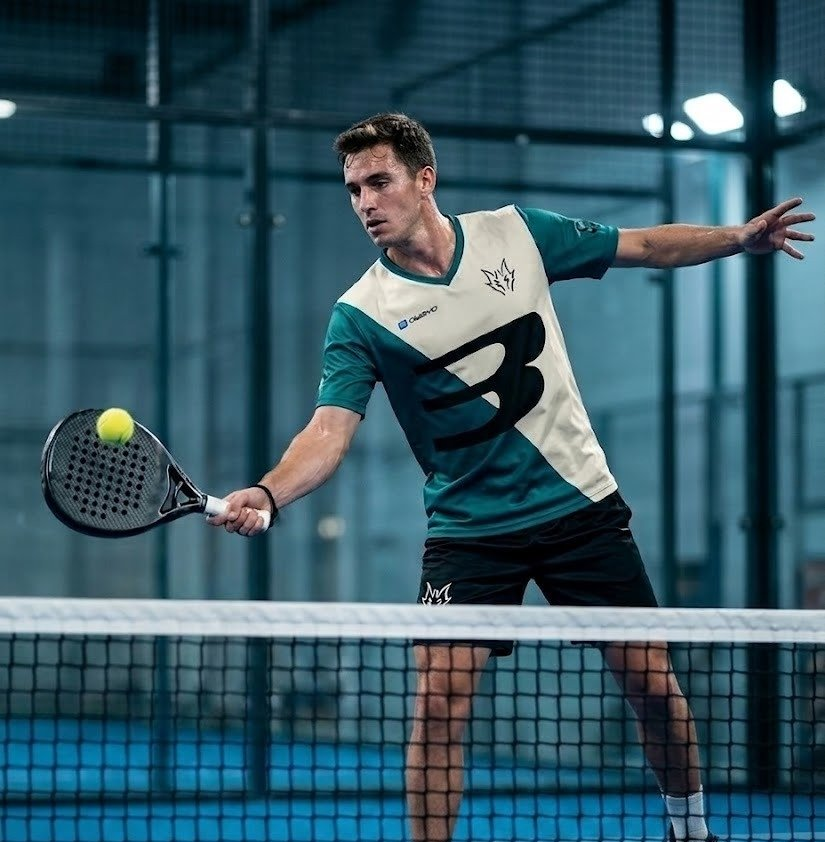 Los Dragos player volleying